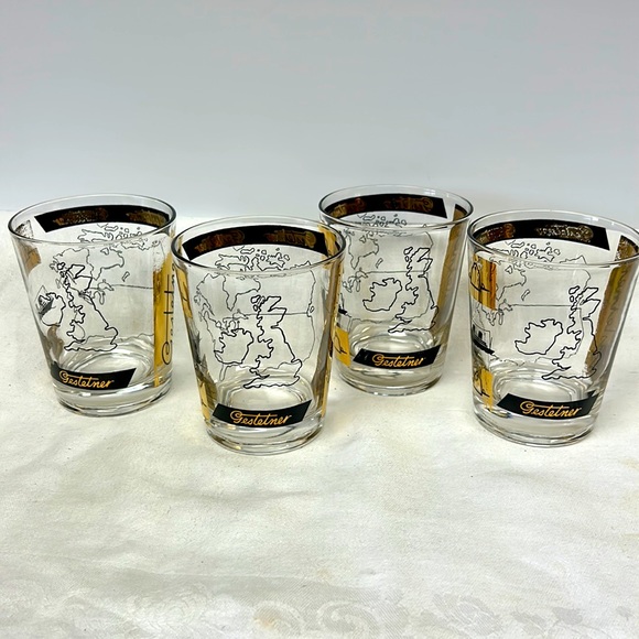 - Mid Century Modern “Gestetner Company “ promotional set of 4 rock glasses - Picture 16 of 16